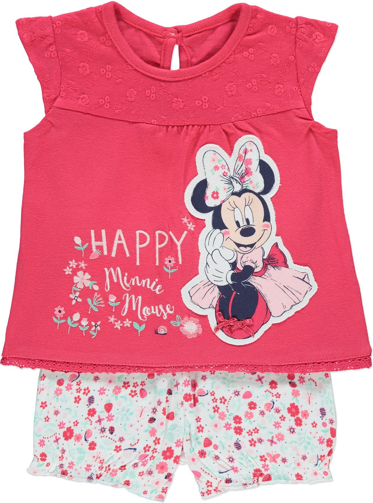Kojenecké tričko a kraťásky GEORGE, červené, motiv Minnie Mouse Velikost: 56 - 62cm (0 - 3 měsíce) - obrázek 1