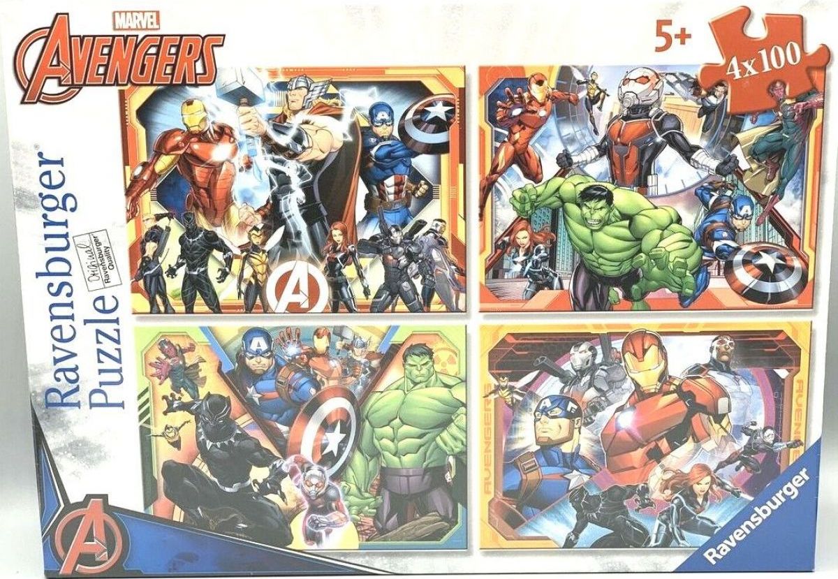 Ravensburger puzzle Marvel Avengers set 4 x 100 dílků - obrázek 1