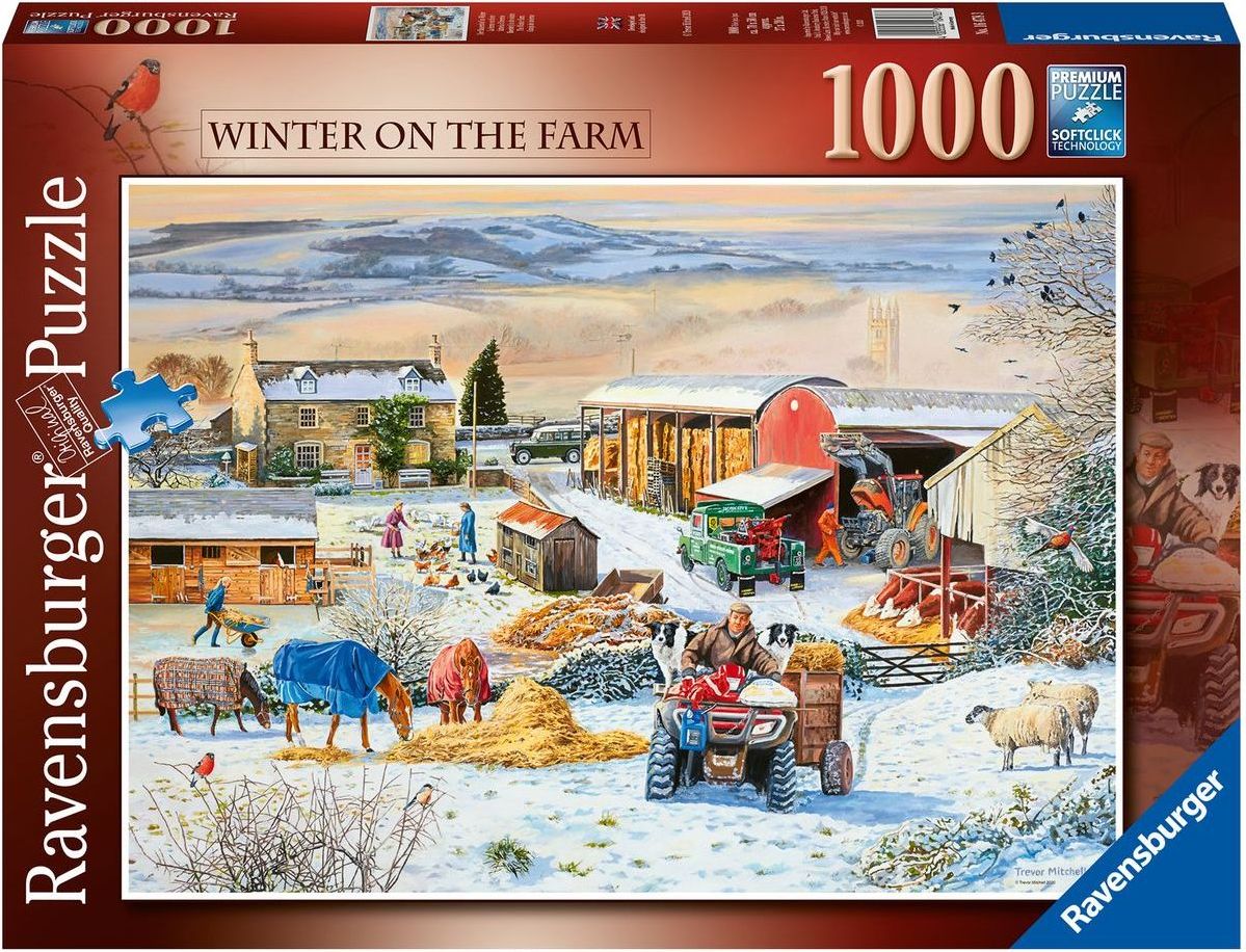 Ravensburger puzzle Zima na farmě 1000 dílků - obrázek 1