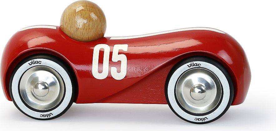 Vilac Dřevěné auto Streamline vintage červené - obrázek 2