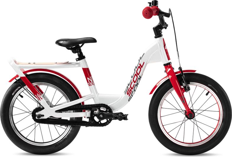 S'COOL Dětské kolo niXe EVO 16 bílo / červený (od 111 cm) - obrázek 1