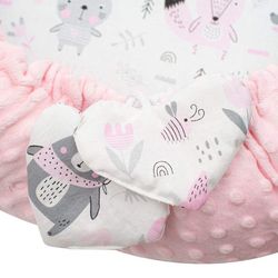 Hnízdečko pro miminko s Minky a výbavou - SRDÍČKO zvířátka s růžovou - NewBaby - obrázek 5