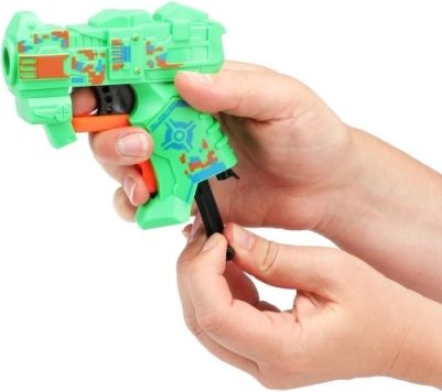 Pistole na pěnové náboje 11cm plast + náboje 2ks s broukem - obrázek 8