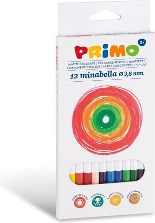 Pastelky MINABELLA, O 3,8mm , lakované, mix barev, 12ks - obrázek 1