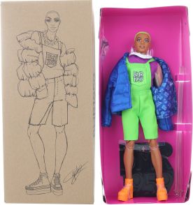 Barbie BMP1959 Ken se zelenými vlasy módní deluxe GHT96 - obrázek 1