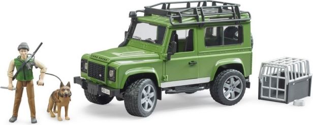 Bruder 2587 Land Rover Defender, figurka myslivce a psa - obrázek 3