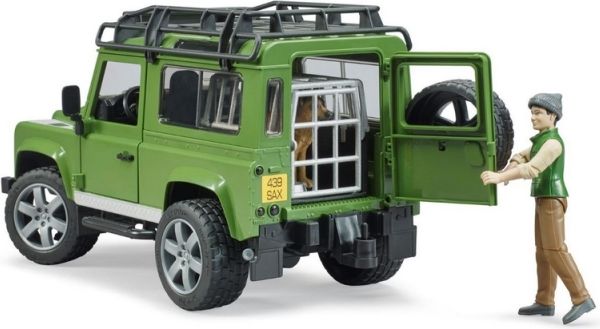 Bruder 2587 Land Rover Defender, figurka myslivce a psa - obrázek 6