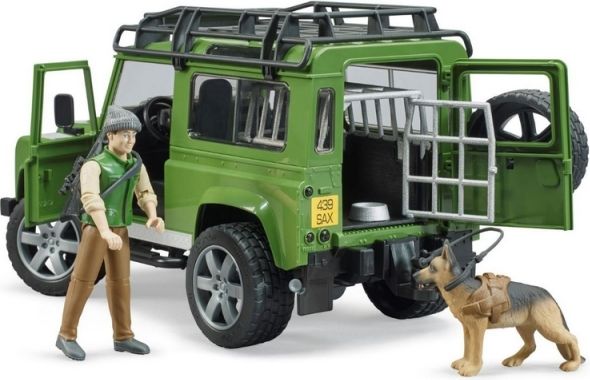 Bruder 2587 Land Rover Defender, figurka myslivce a psa - obrázek 7