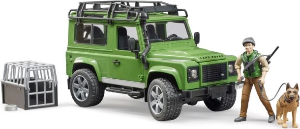 Bruder 2587 Land Rover Defender, figurka myslivce a psa - obrázek 9