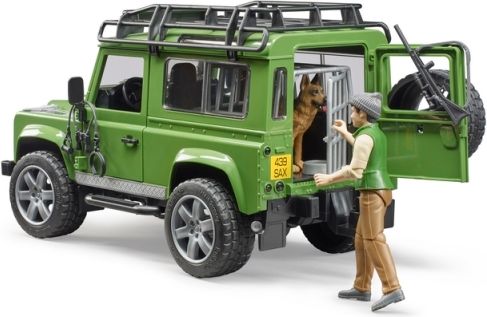 Bruder 2587 Land Rover Defender, figurka myslivce a psa - obrázek 12