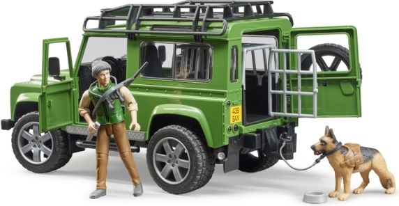 Bruder 2587 Land Rover Defender, figurka myslivce a psa - obrázek 13