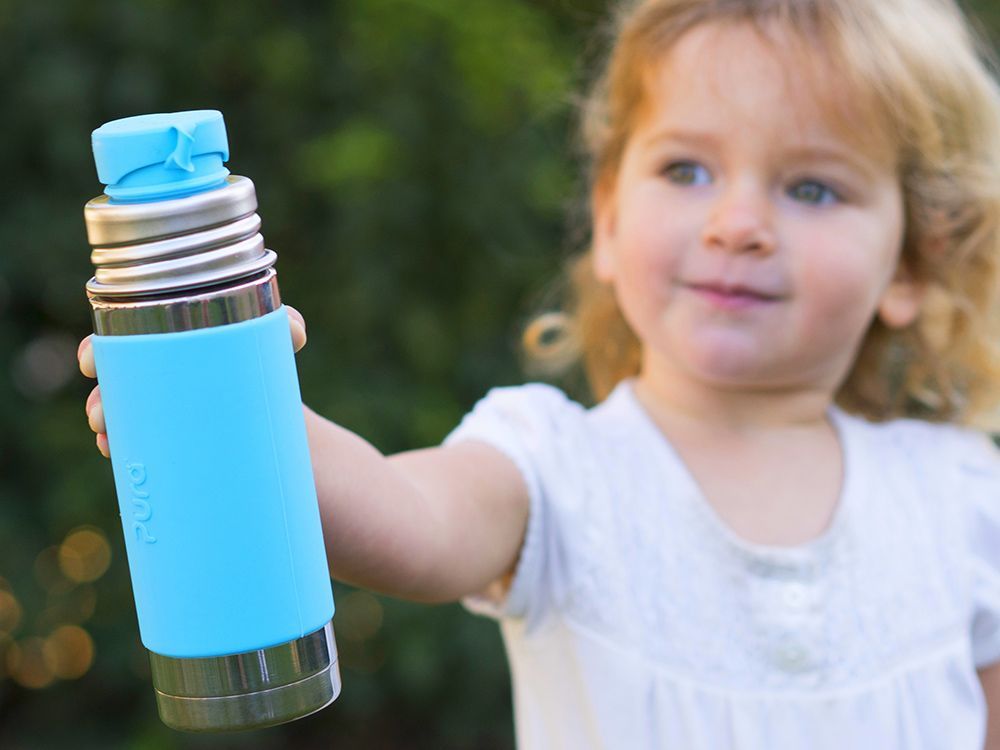 Nerezová láhev se sportovním uzávěrem 325 ml Pura Zelená/Aqua 2020 - obrázek 2