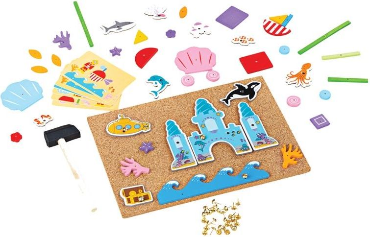 Kreativní zatloukací hra Bigjigs Toys Život v moři - obrázek 1