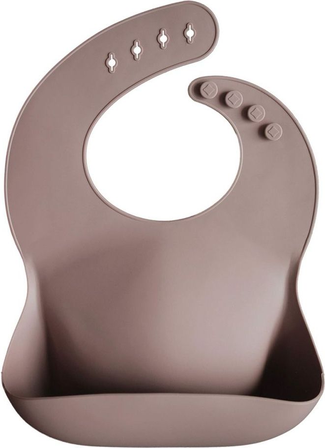 Silikónový podbradník Mushie Warm Taupe - obrázek 1