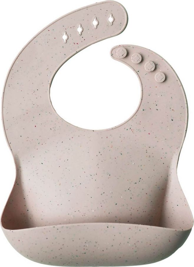 Silikónový podbradník Mushie Shifting Sand Terrazzo - obrázek 1