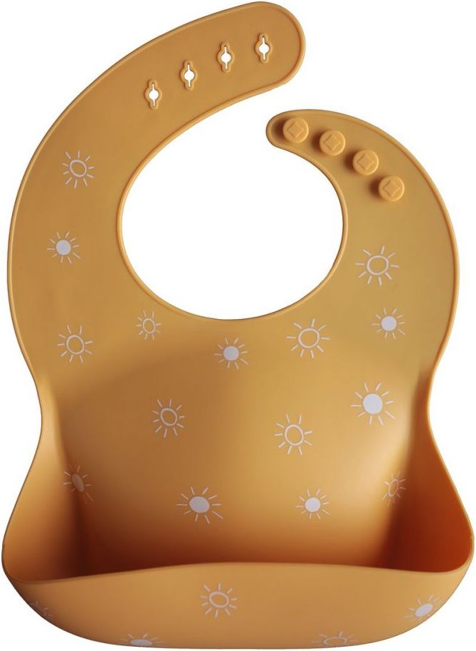 Silikónový podbradník Mushie Sun Orange - obrázek 1