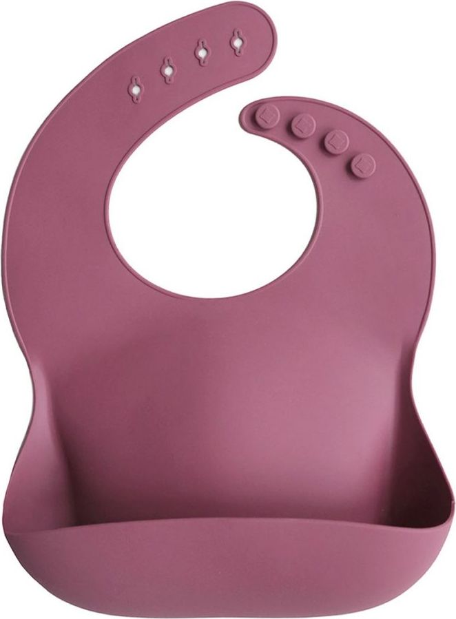 Silikónový podbradník Mushie Dusty Rose - obrázek 1