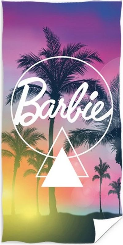 Carbotex · Plážová osuška Barbie - motiv Miami Beach - 100% bavlna 300 gr./m² - 70 x 140 cm - obrázek 1