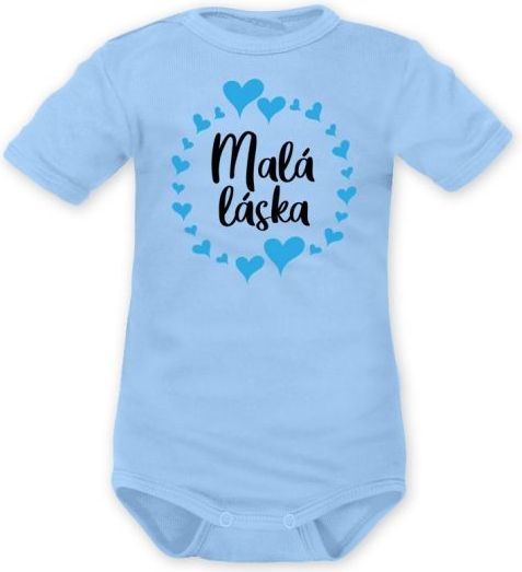 DEJNA Body krátký rukáv Malá láska Kluk - modré - 62 (2-3m) - obrázek 1