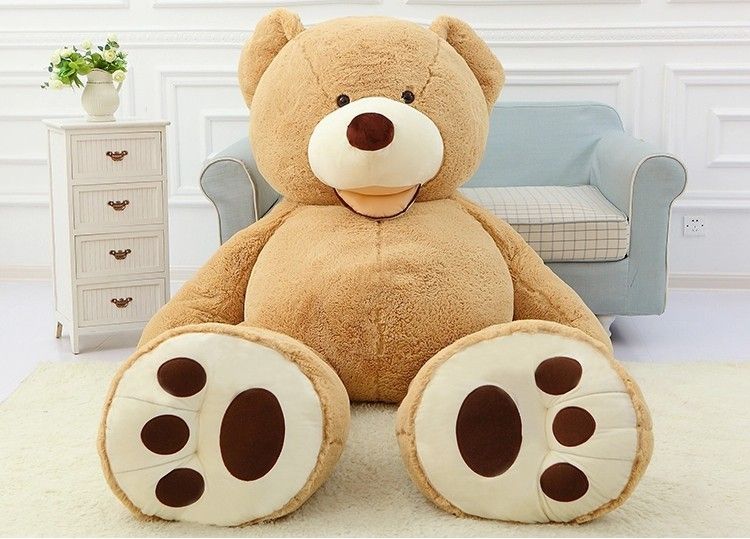 Velký medvěd XXL plyšák 160 cm - světle hnědý - obrázek 8