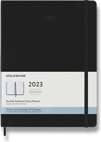 Moleskine Diář 2023 - měkké desky, měsíční, černý  linkovaný B5 - obrázek 1