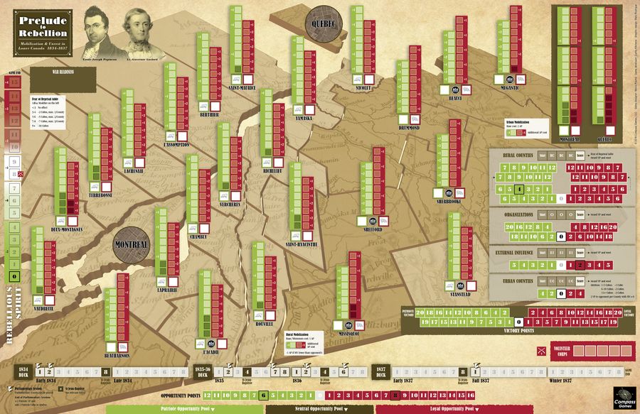 Compass Games Prelude to Rebellion: Mobilization & Unrest in Lower Canada 1834-1837 - obrázek 2
