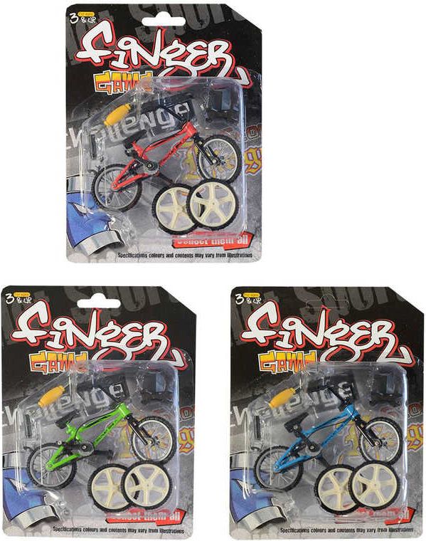 Fingerbike BMX kolo prstové + náhradní kola s doplňky různé barvy kov - obrázek 1