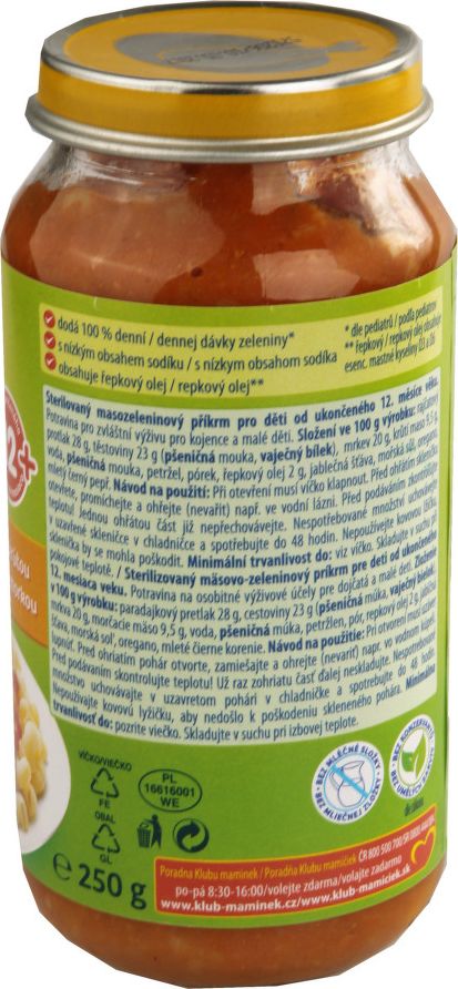 Hami příkrm milánské těst.s krůtou 250g 12M - obrázek 2