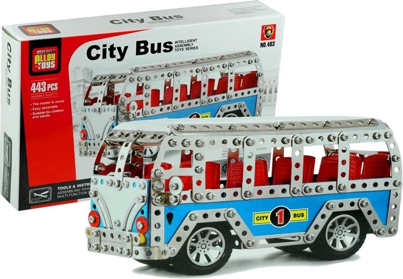 Mamido  Stavební kostky městský autobus 443 prvků - obrázek 1