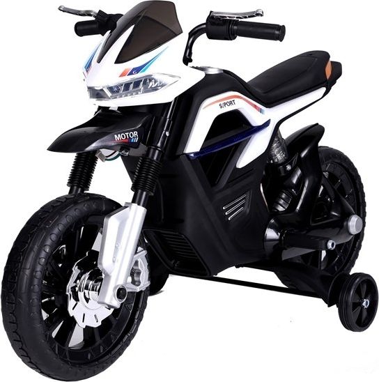 Mamido  Dětská elektrická motorka JT5158 bílá - obrázek 1