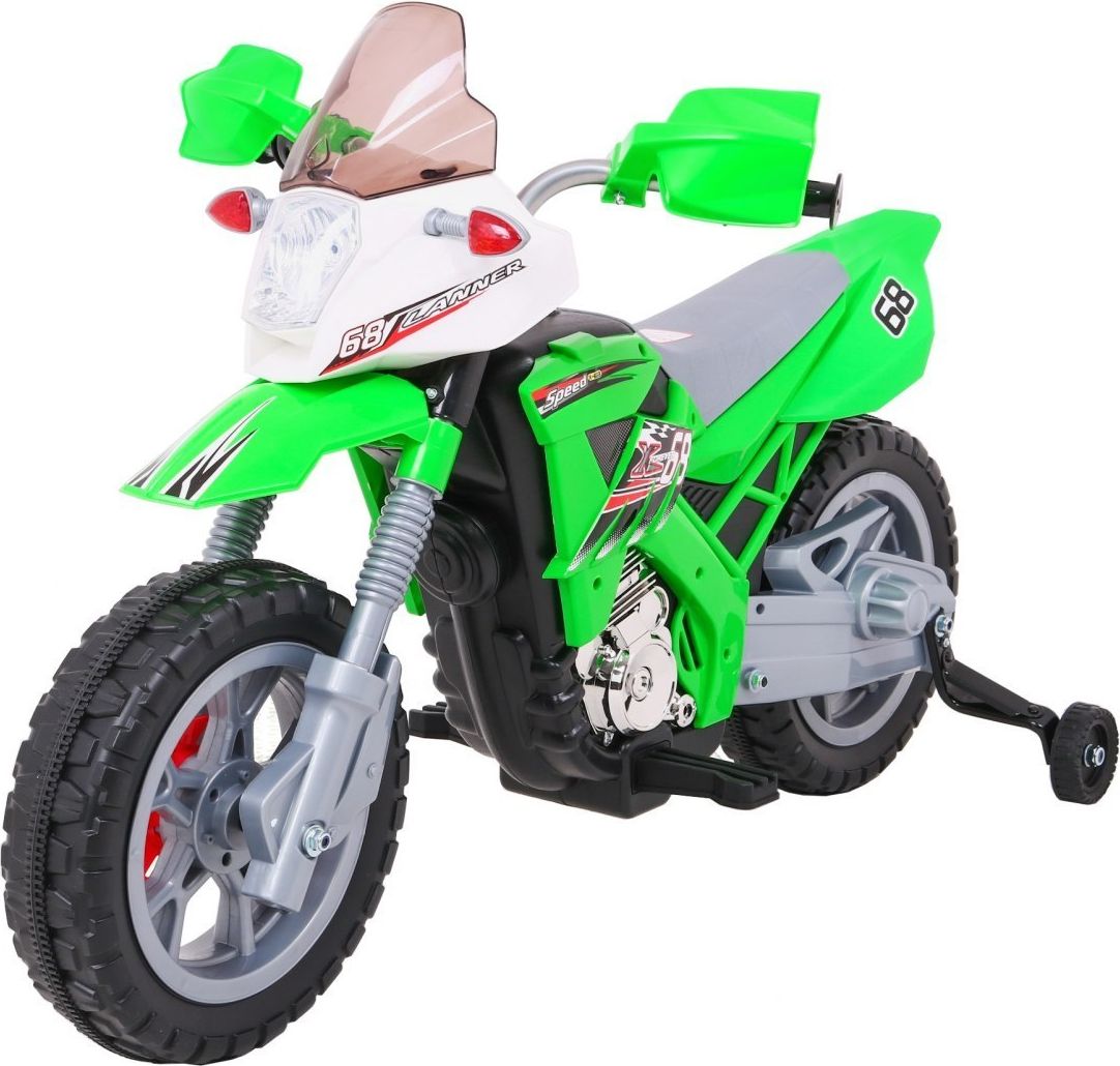 Mamido  Dětská elektrická motorka Cross zelená - obrázek 1