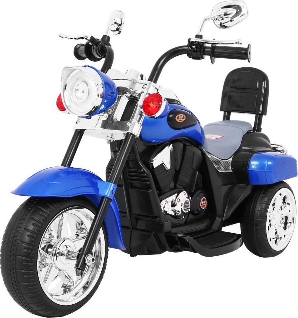 Mamido  Dětská elektrická motorka Chopper modrá - obrázek 1