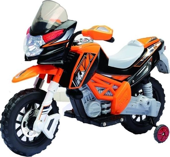 Mamido  Dětská elektrická motorka J518 oranžová - obrázek 1