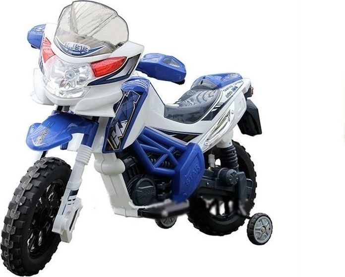 Mamido  Dětská elektrická motorka J518 modrá - obrázek 1
