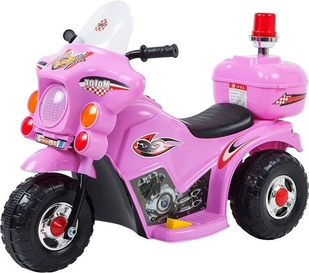 Mamido  Dětská elektrická motorka Policie růžová - obrázek 1