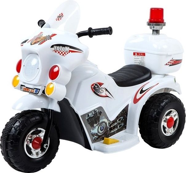 Mamido  Dětská elektrická motorka Policie bílá - obrázek 1