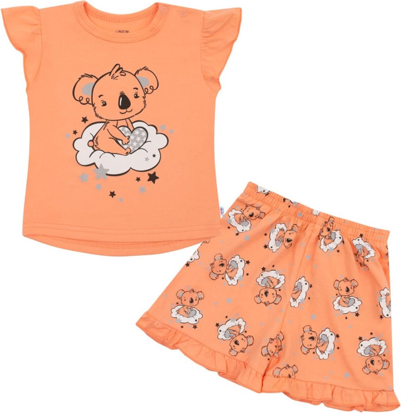 Dětské letní pyžamko New Baby Dream lososové - Dětské letní pyžamko New Baby Dream lososové - obrázek 1