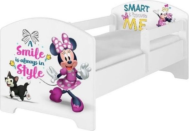 BabyBoo Dětská postel s pěnovou matrací Disney 140 x 70 cm - Minnie Smart, bílá - 140x70 - obrázek 1