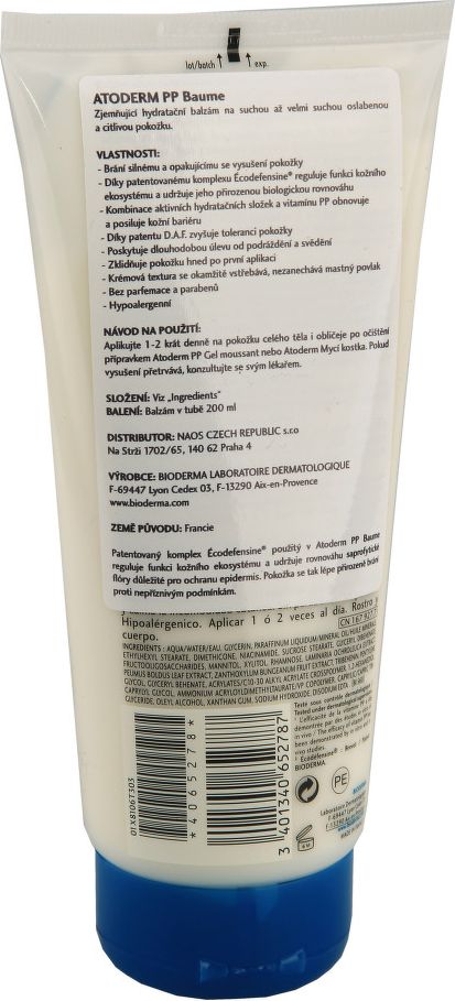 BIODERMA Atoderm PP Baume 200ml - obrázek 2