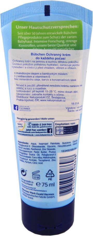 Bübchen Ochranný krém při větru a mrazu 75 ml - obrázek 2