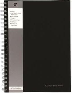 Pukka Pad Blok "Black Range", A4, černá, linkovaný, 80 listů, spirálová vazba - obrázek 1