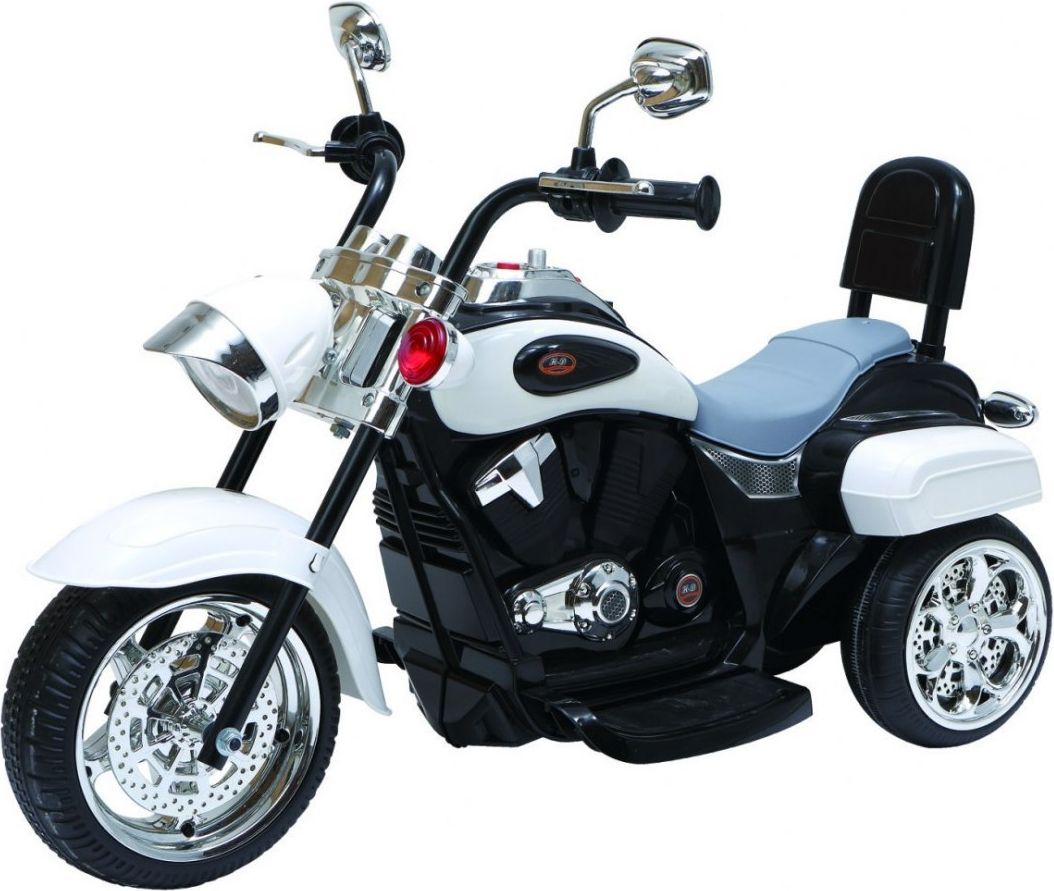Mamido  Dětská elektrická motorka Chopper bílá - obrázek 1