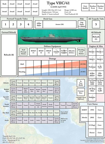 GMT Games The Hunted: Twilight of the U-Boats, 1943-45 - obrázek 2