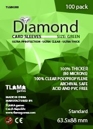 TLAMA games Obaly na karty Diamond Green: Standard (63,5x88 mm) - obrázek 1