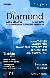 TLAMA games Obaly na karty Diamond Blue: European Standard (59x92 mm) - obrázek 1