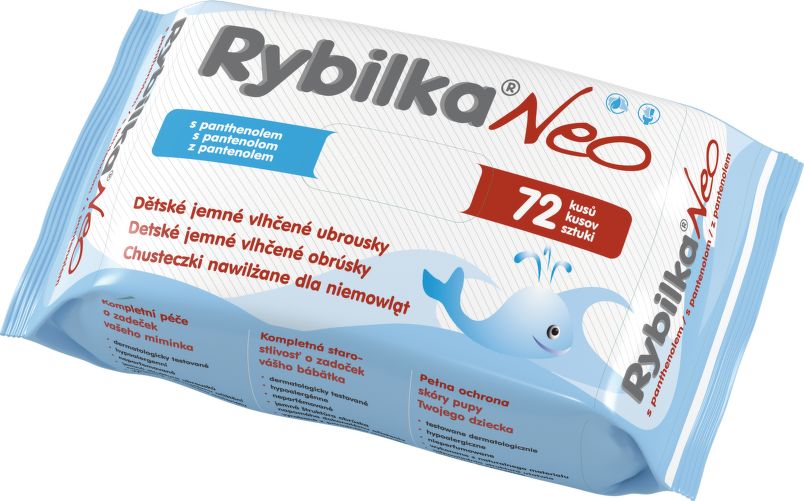 Rybilka Neo s panthenolem děts.jem.vlh.ubrous.72ks - obrázek 1