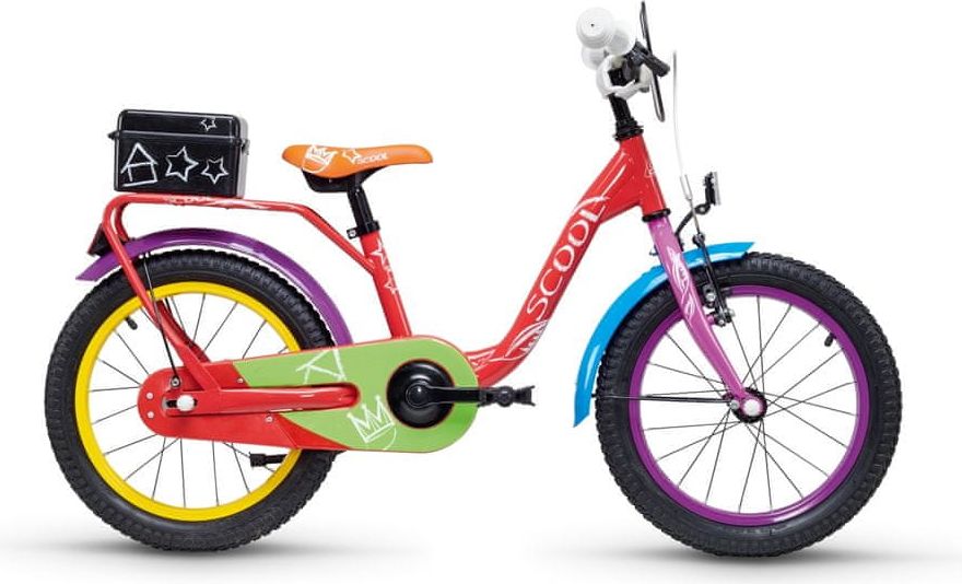 S'COOL Dětské kolo niXe chalk 16 barevný (od 105 cm) - obrázek 1