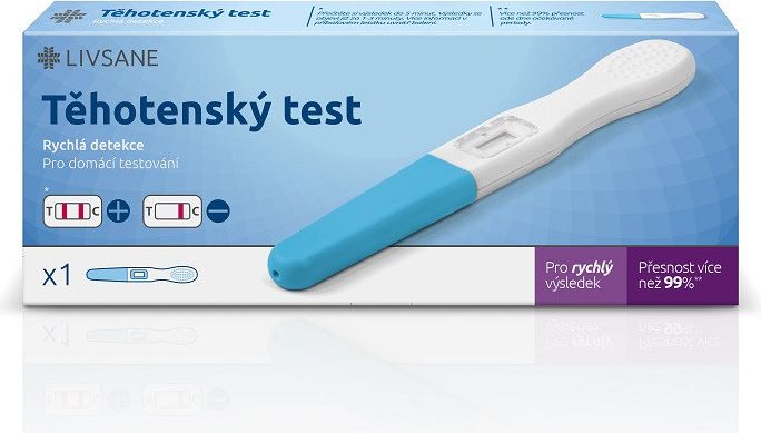 LIVSANE Test těhotenský CZ rychlá detekce 1ks - obrázek 1