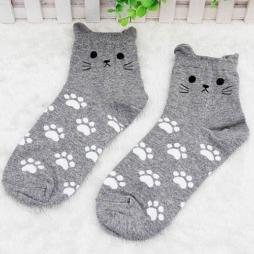 Kočičí ponožky - šedé - obrázek 1