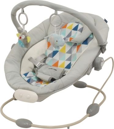 BABY MIX Lehátko pro kojence s vibrací a hudbou - Šedý - mozaika. - obrázek 1